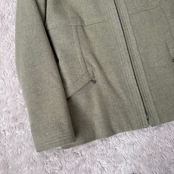 Vintage Green Wool Classiques Entier Small Collared Professional Full Zip Jacket - Picture 4 of 10